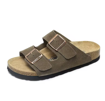 Cow Leather Retro Birken Stocks Flat Heel slippers